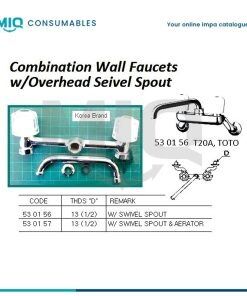 530136-FAUCET WALL WITH SNAP ON HOSE, COUPLING 13(1/2) - MIQ