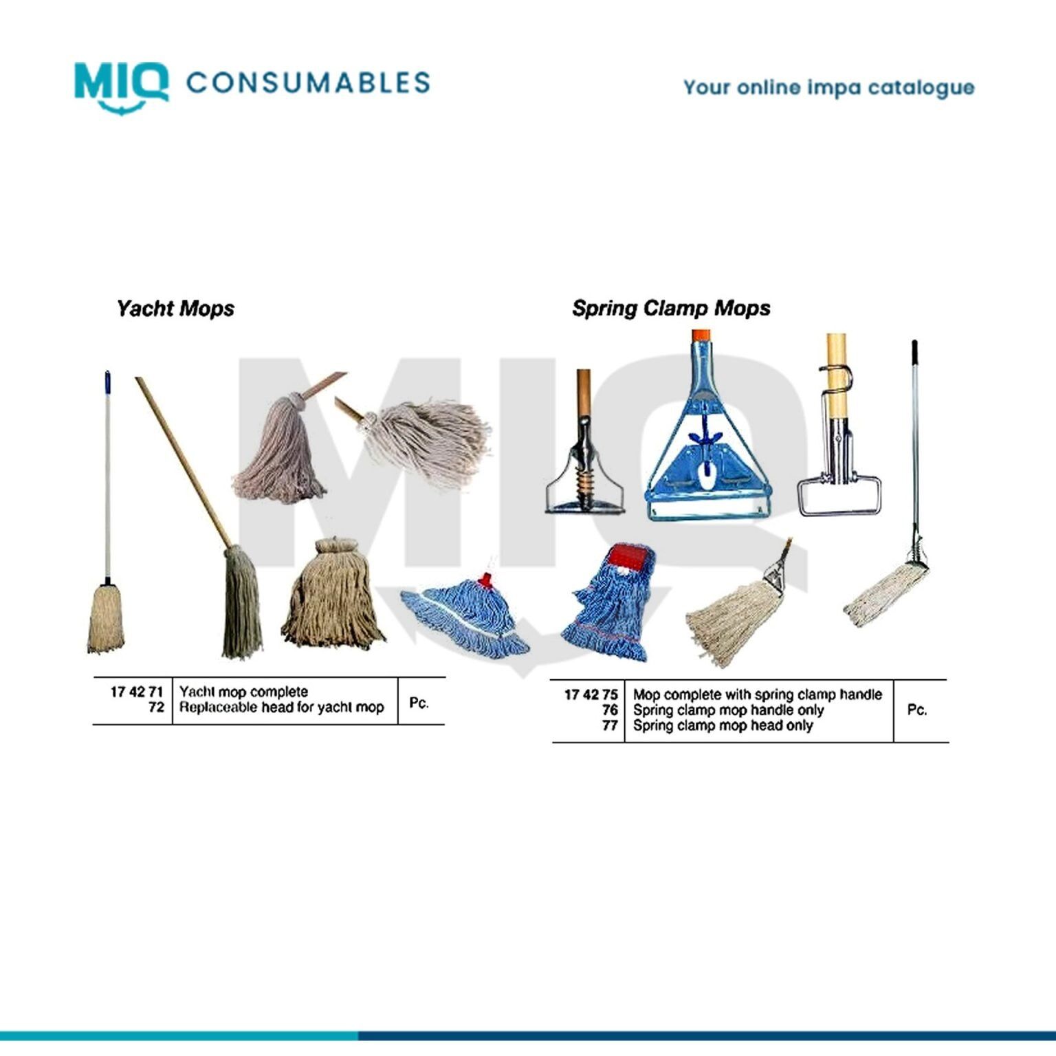 - 174275-SPRING CLAMP MOP COMPLETE - MIQ Consumables