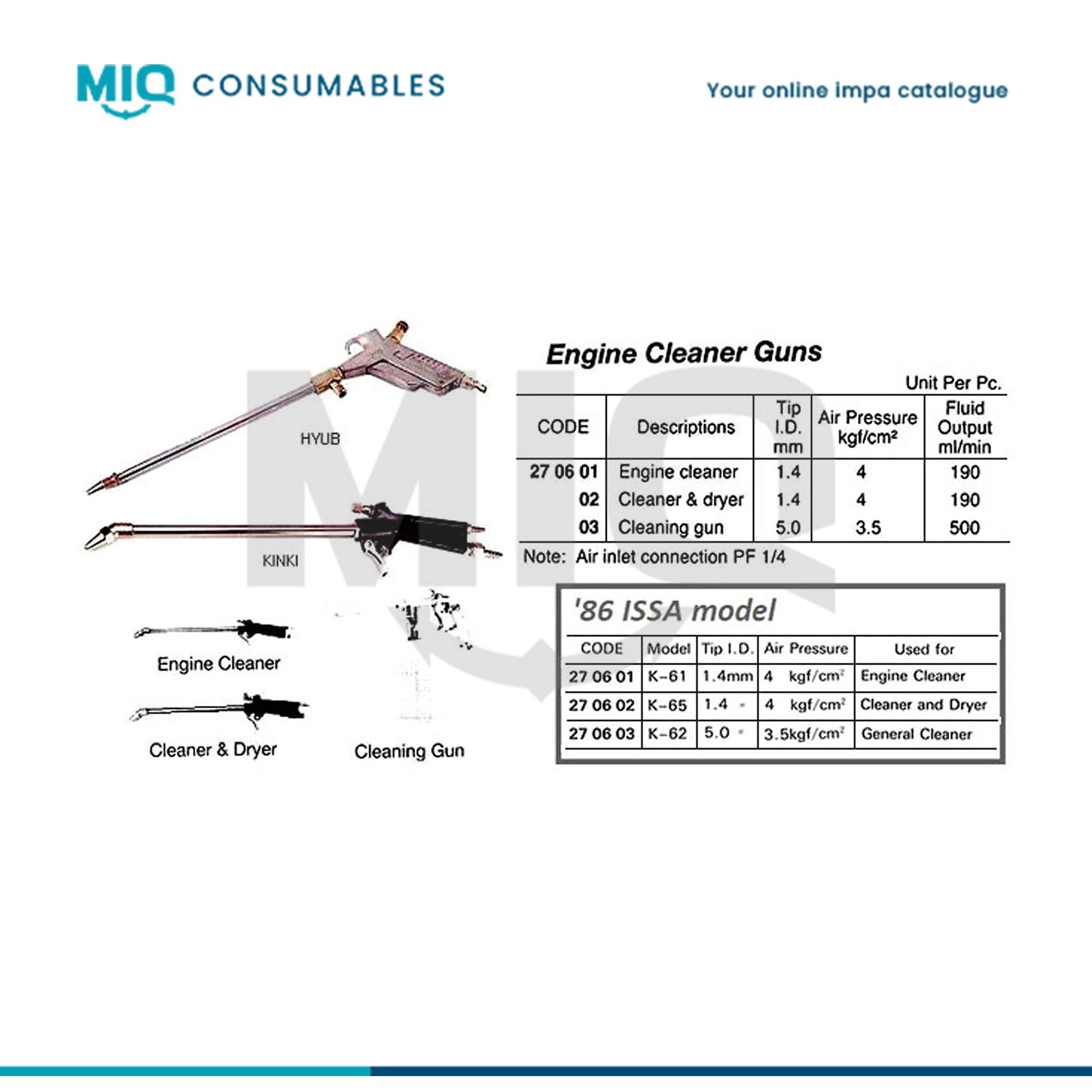 270601-ENGINE CLEANER, FOR TIP ID 1.4MM W/1.5MTR HOSE - MIQ