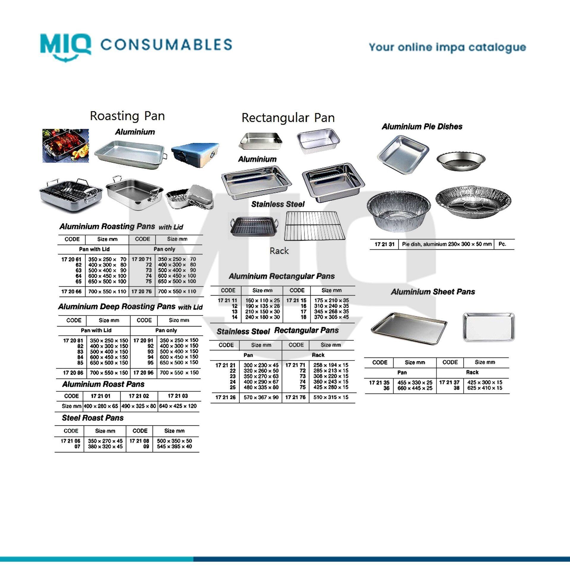172126-PAN RECTANGULAR STAINLESS STEEL 570 X 367 X 90 MM - MIQ