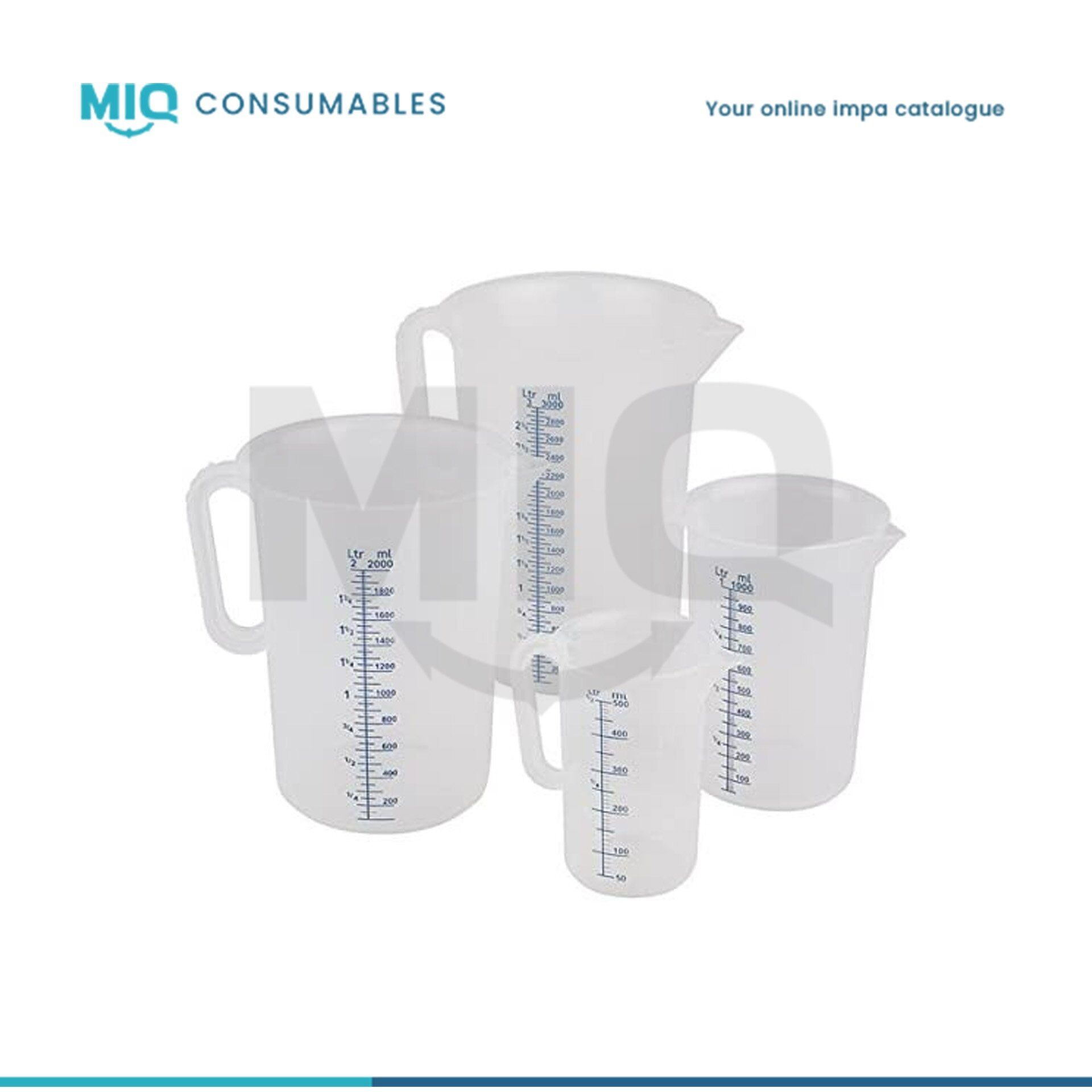 174029-MEASURING CUPS PLASTIC 2.0 LITER - MIQ Consumables