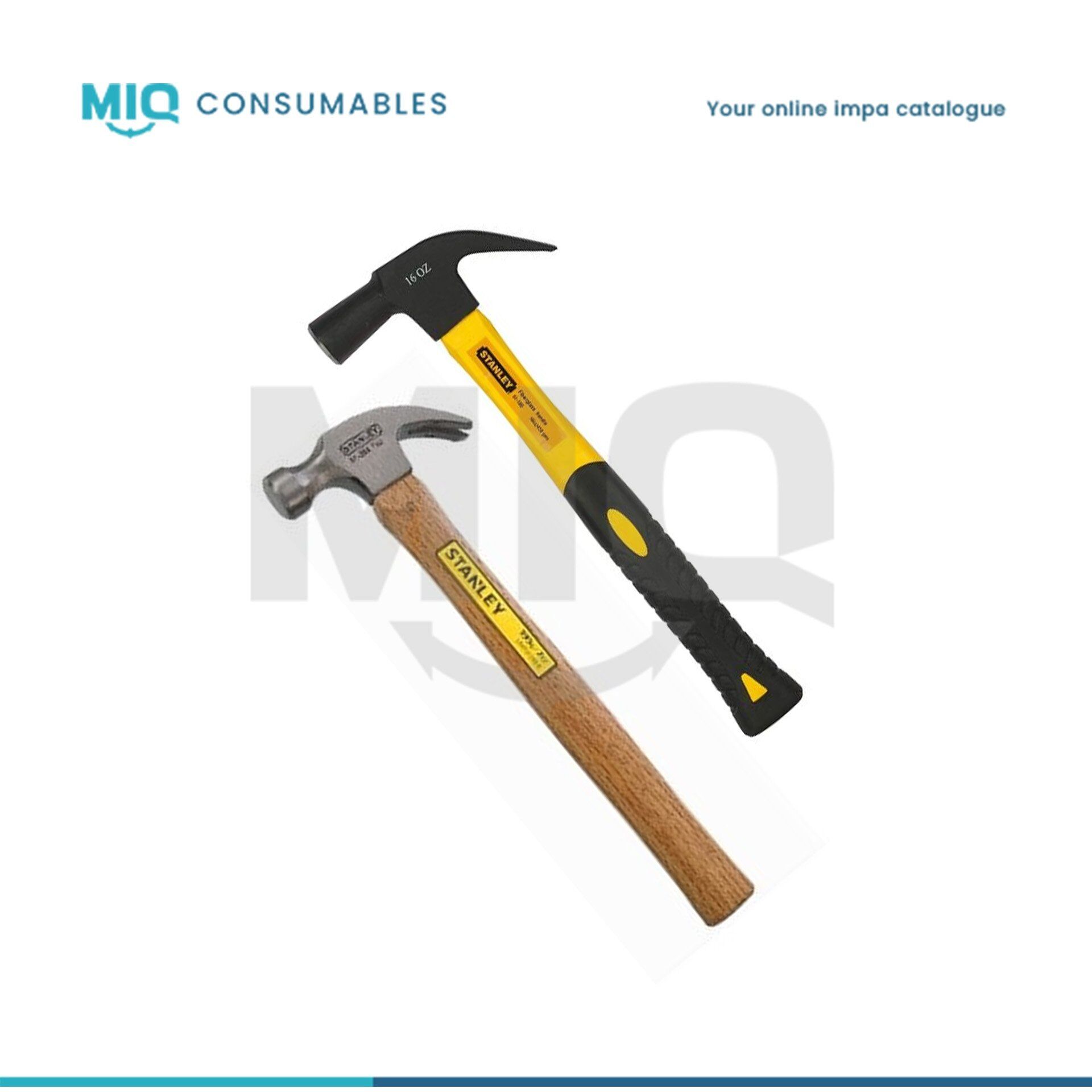 612607-CLAW HAMMER WOODEN HANDLE 450 GRM - MIQ Consumables